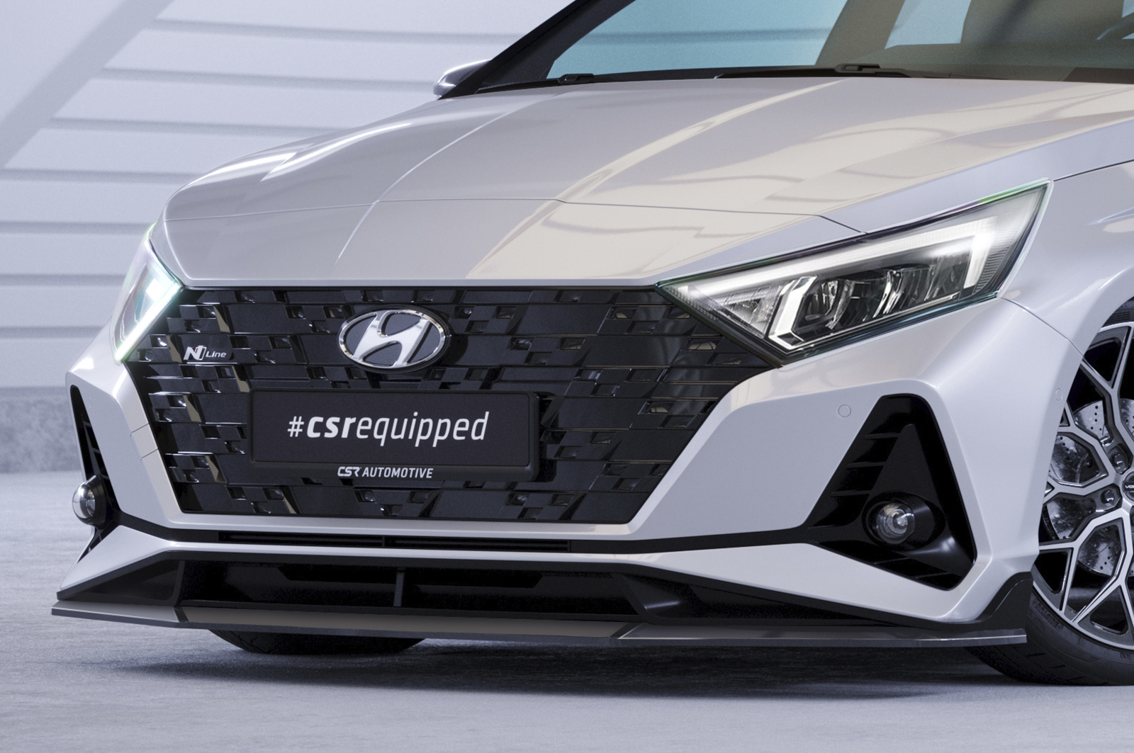 Lame de parechoc avant pour Hyundai I20 (BC3) N et N-Line (depuis 2021) - Fabriqué en ABS (6 finitions au choix)