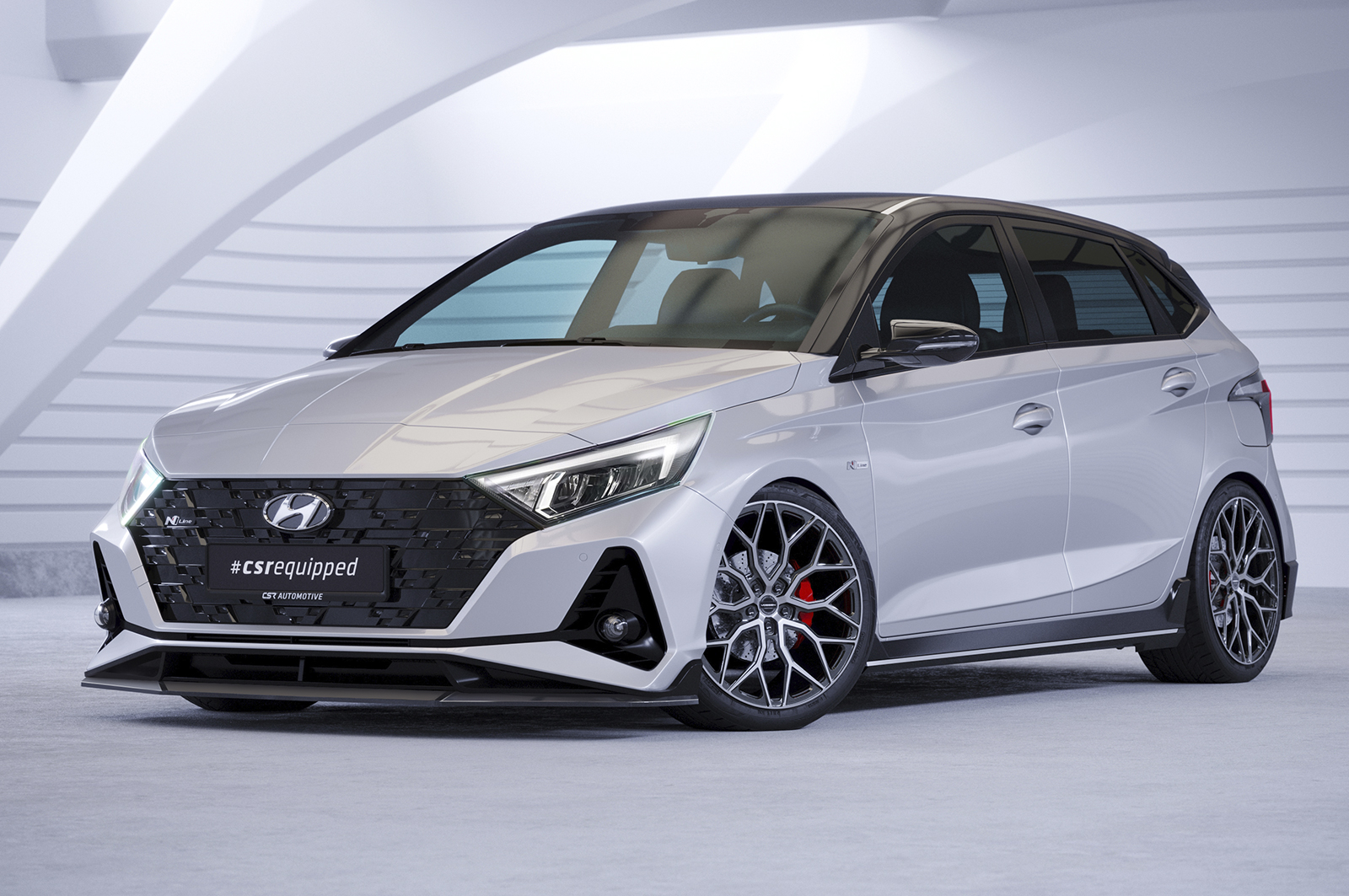 Lame de parechoc avant pour Hyundai I20 (BC3) N et N-Line (depuis 2021) - Fabriqué en ABS (6 finitions au choix)