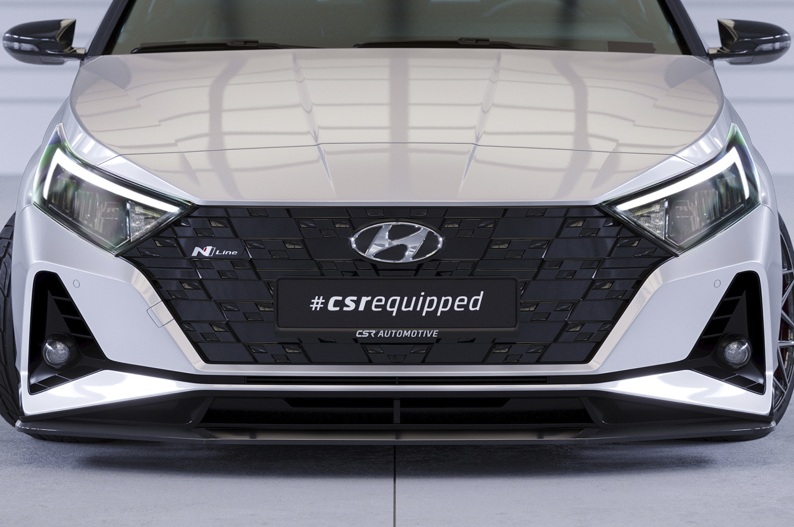 Lame de parechoc avant pour Hyundai I20 (BC3) N et N-Line (depuis 2021) - Fabriqué en ABS (6 finitions au choix)