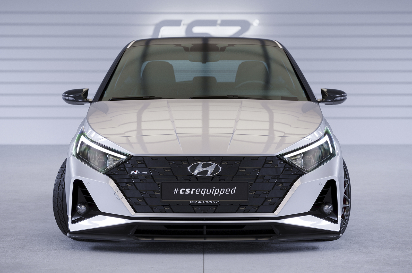 Lame de parechoc avant pour Hyundai I20 (BC3) N et N-Line (depuis 2021) - Fabriqué en ABS (6 finitions au choix)