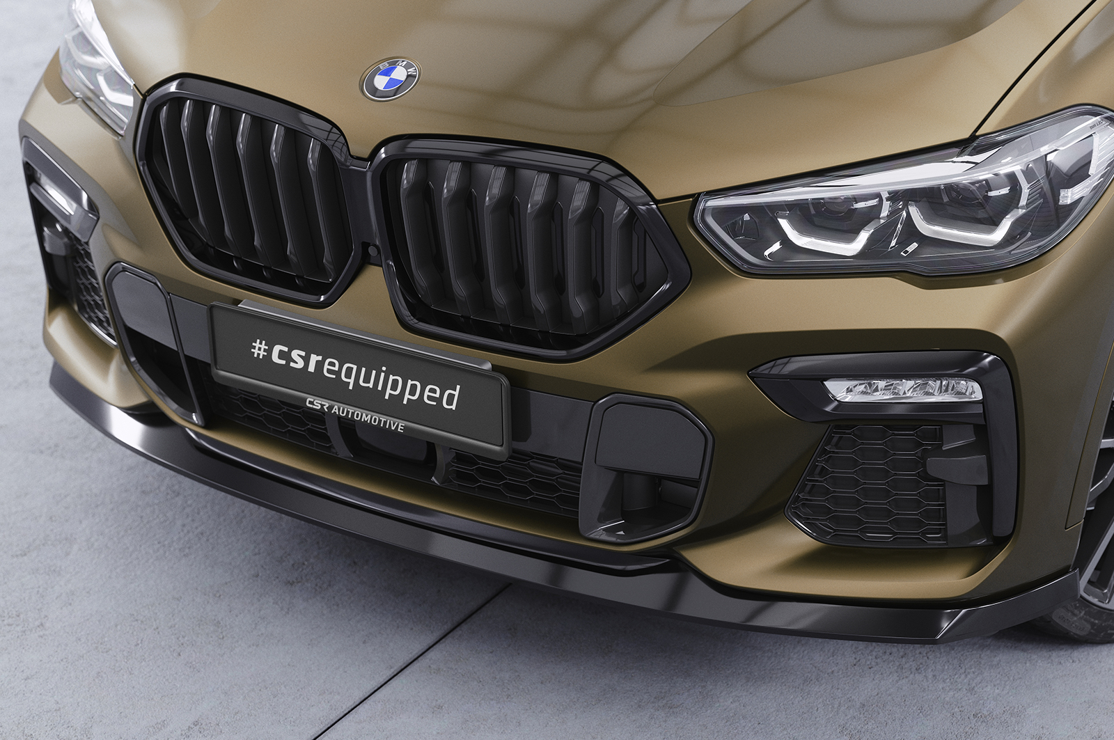 Lame de parechoc avant pour BMW X6 (G06) Pack M / M50i (depuis 2019) - Fabriqué en ABS (6 finitions au choix)