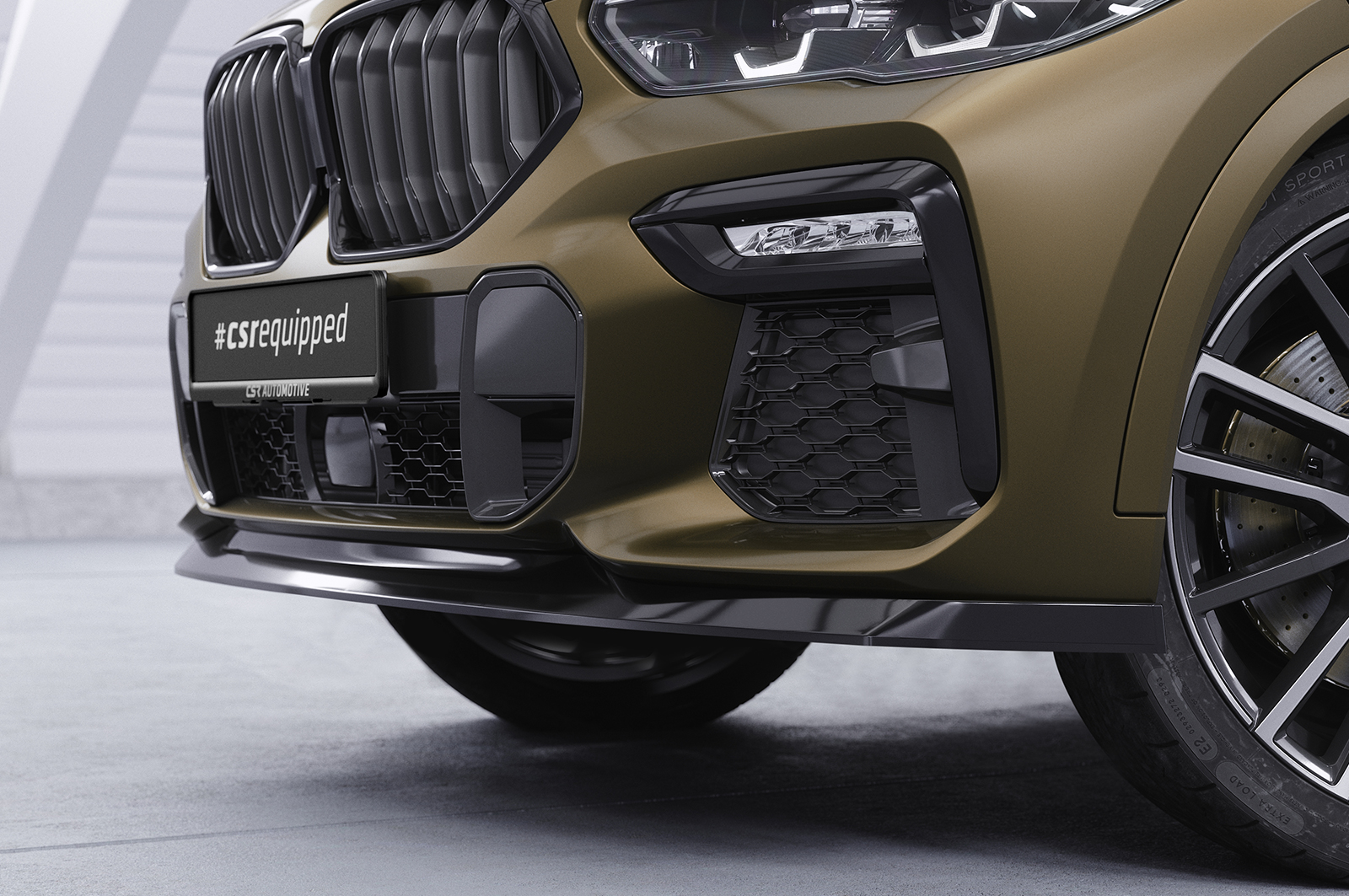 Lame de parechoc avant pour BMW X6 (G06) Pack M / M50i (depuis 2019) - Fabriqué en ABS (6 finitions au choix)