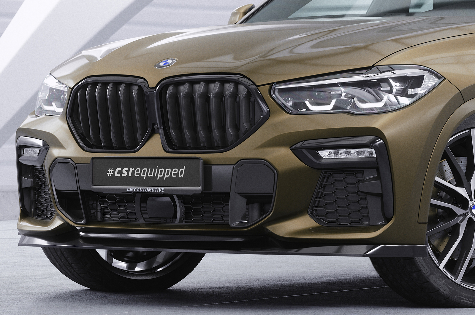 Lame de parechoc avant pour BMW X6 (G06) Pack M / M50i (depuis 2019) - Fabriqué en ABS (6 finitions au choix)
