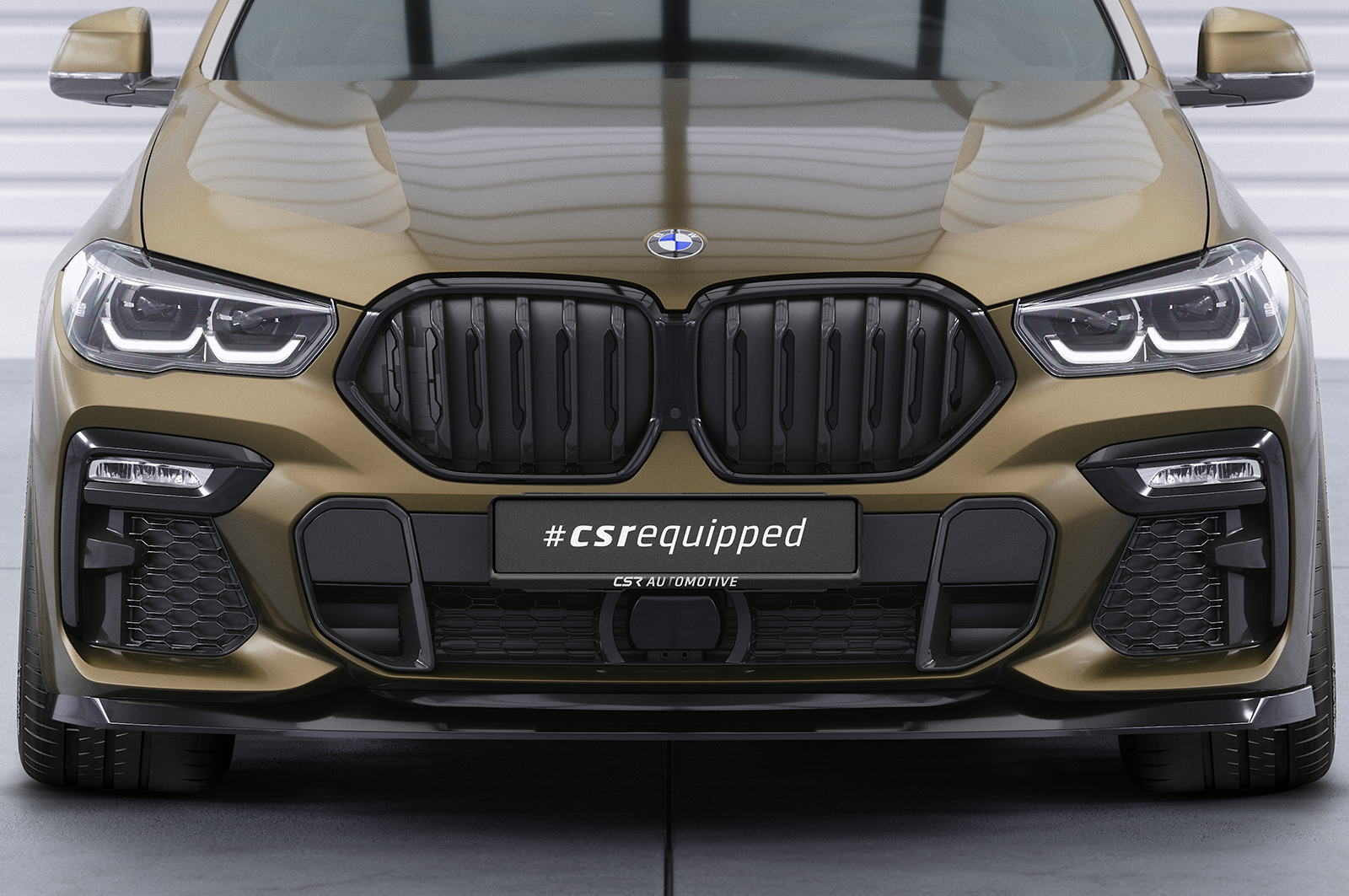 Lame de parechoc avant pour BMW X6 (G06) Pack M / M50i (depuis 2019) - Fabriqué en ABS (6 finitions au choix)