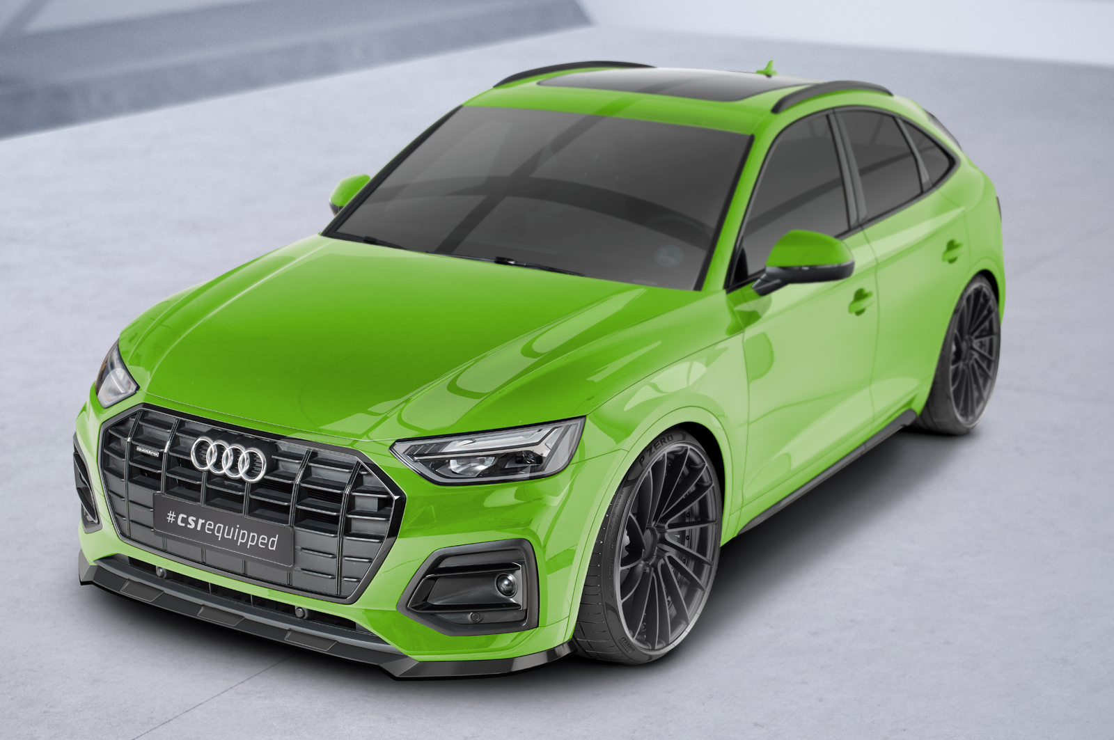 Lame de parechoc avant pour Audi Q5 (FYT) Sportback (depuis 03/2021) - Fabriqué en ABS (6 finitions au choix)