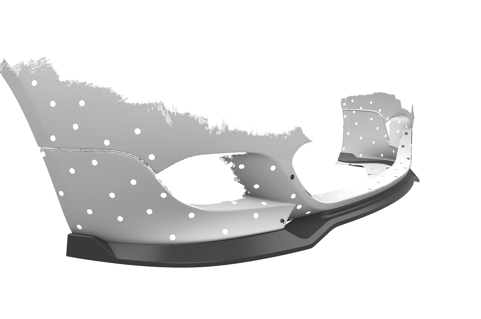 Lame de parechoc avant pour BMW Série 5 E60 / E61 avec Pack M (06/2003-05/2010) - Fabriqué en ABS (6 finitions au choix)