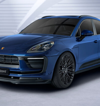 Lame de parechoc avant pour Porsche Macan toutes carrosseries (facelift 2021) (depuis 2021) - Fabriqué en ABS (6 finitions au choix)