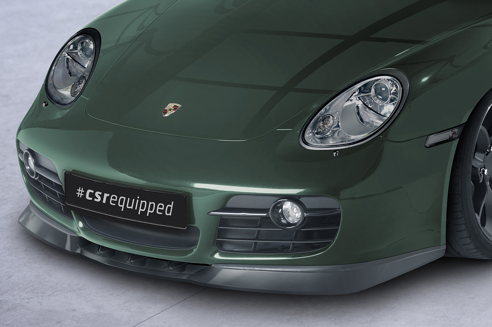 Lame de parechoc avant pour Porsche 987c Cayman toutes carrosseries (préfacelift) (2005-2009) - Fabriqué en ABS (6 finitions au choix)
