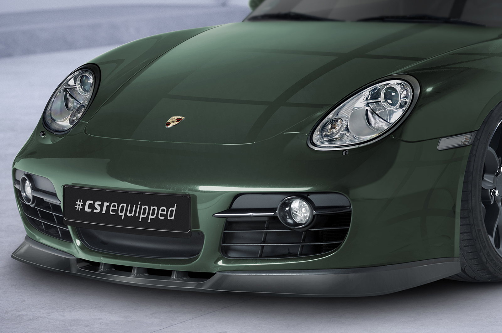 Lame de parechoc avant pour Porsche 987c Cayman toutes carrosseries (préfacelift) (2005-2009) - Fabriqué en ABS (6 finitions au choix)