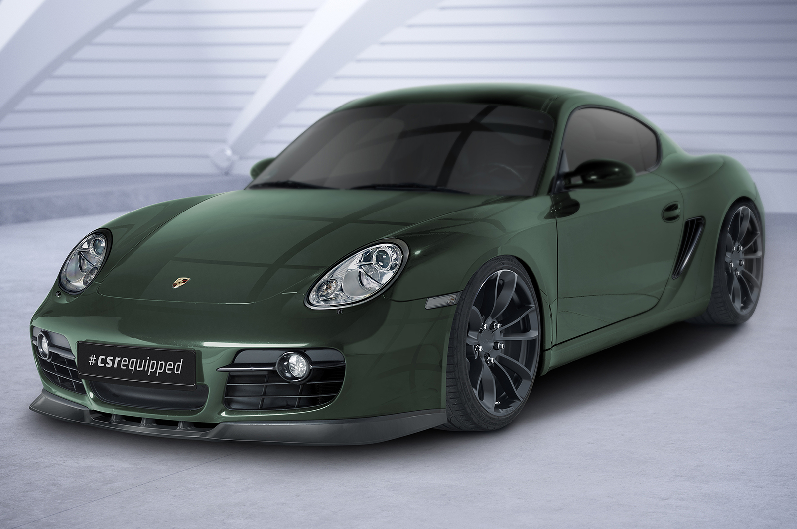 Lame de parechoc avant pour Porsche 987c Cayman toutes carrosseries (préfacelift) (2005-2009) - Fabriqué en ABS (6 finitions au choix)