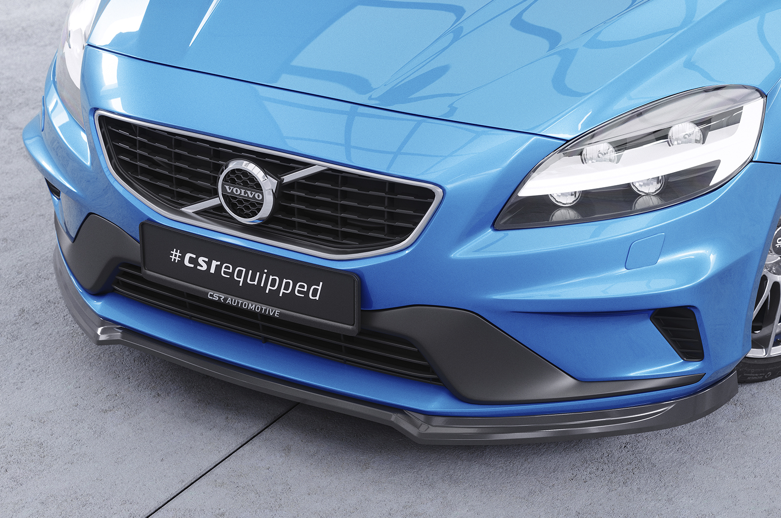 Lame de parechoc avant pour Volvo V40 R-Design (2012-2019) - Fabriqué en ABS (6 finitions au choix)