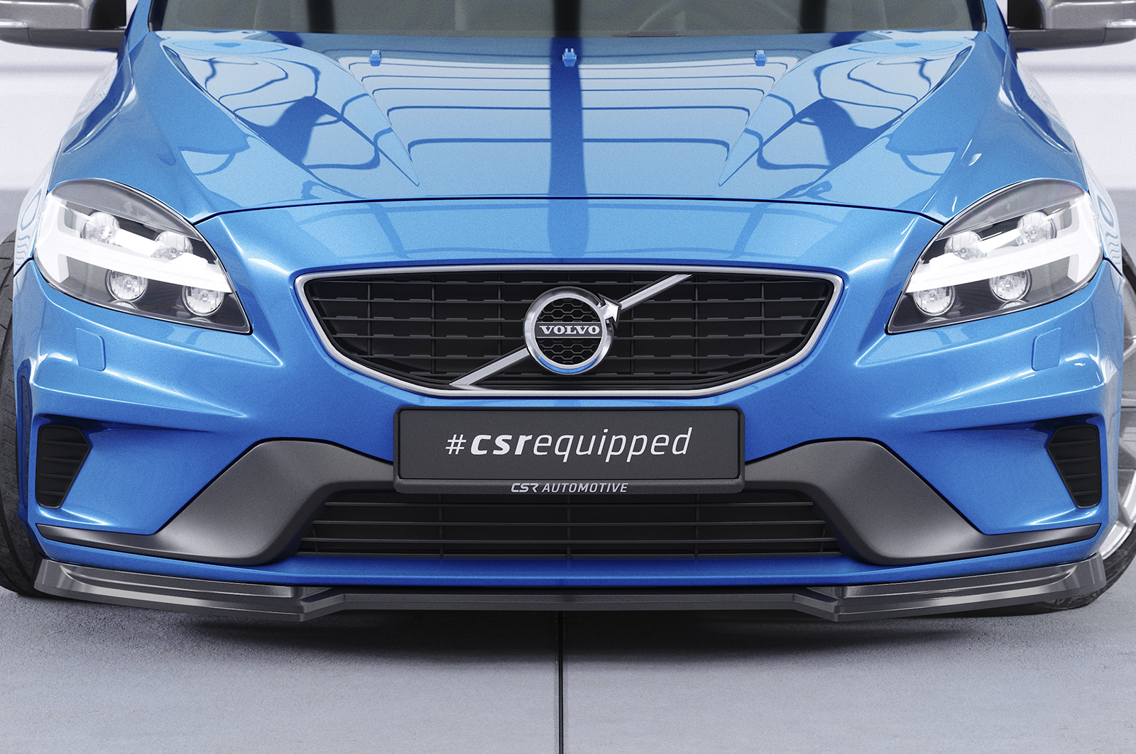 Lame de parechoc avant pour Volvo V40 R-Design (2012-2019) - Fabriqué en ABS (6 finitions au choix)