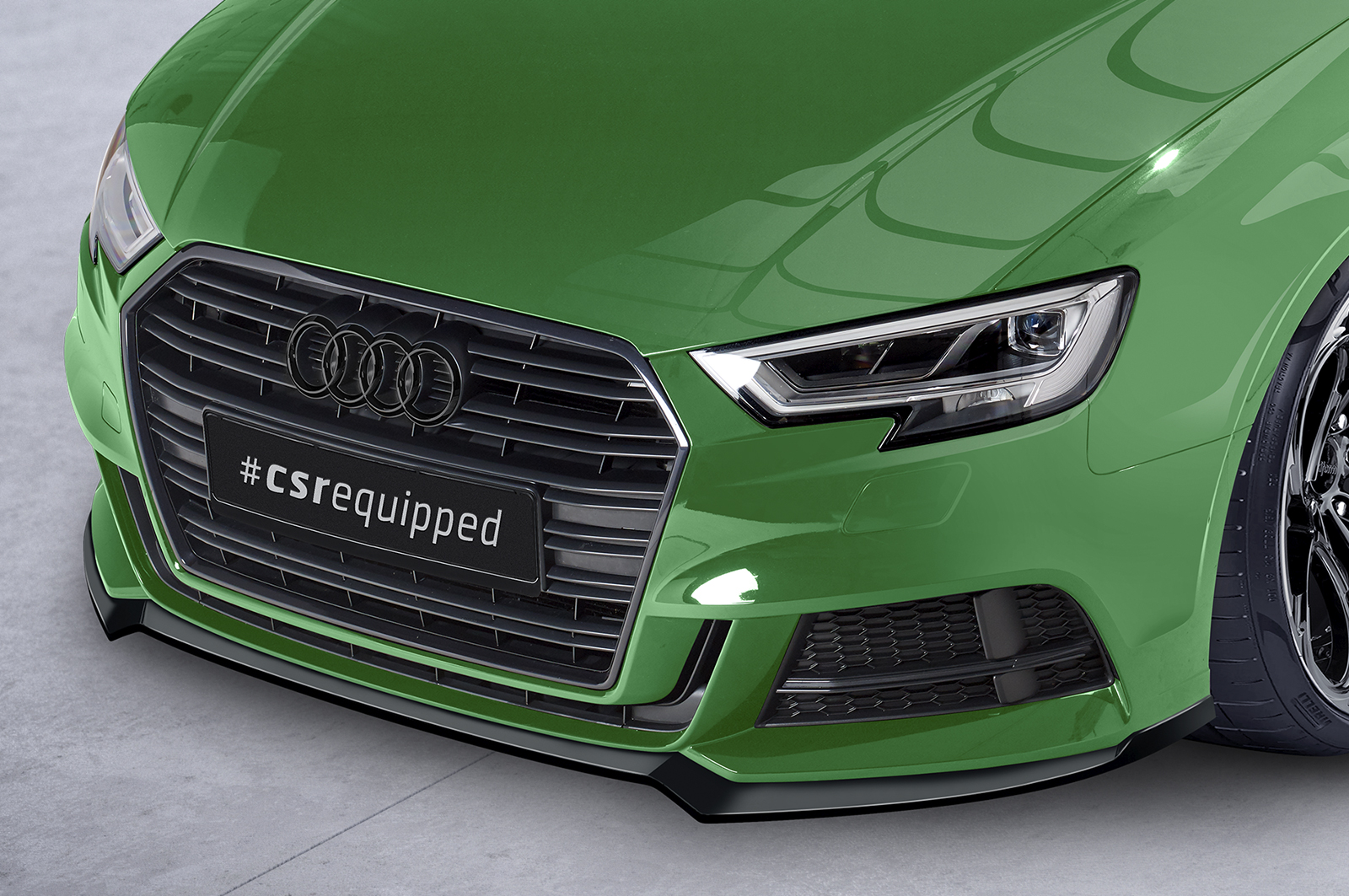 Lame de parechoc avant pour Audi S3 8V berline et cabriolet (facelift) (2016-2020) - Fabriqué en ABS (6 finitions au choix)