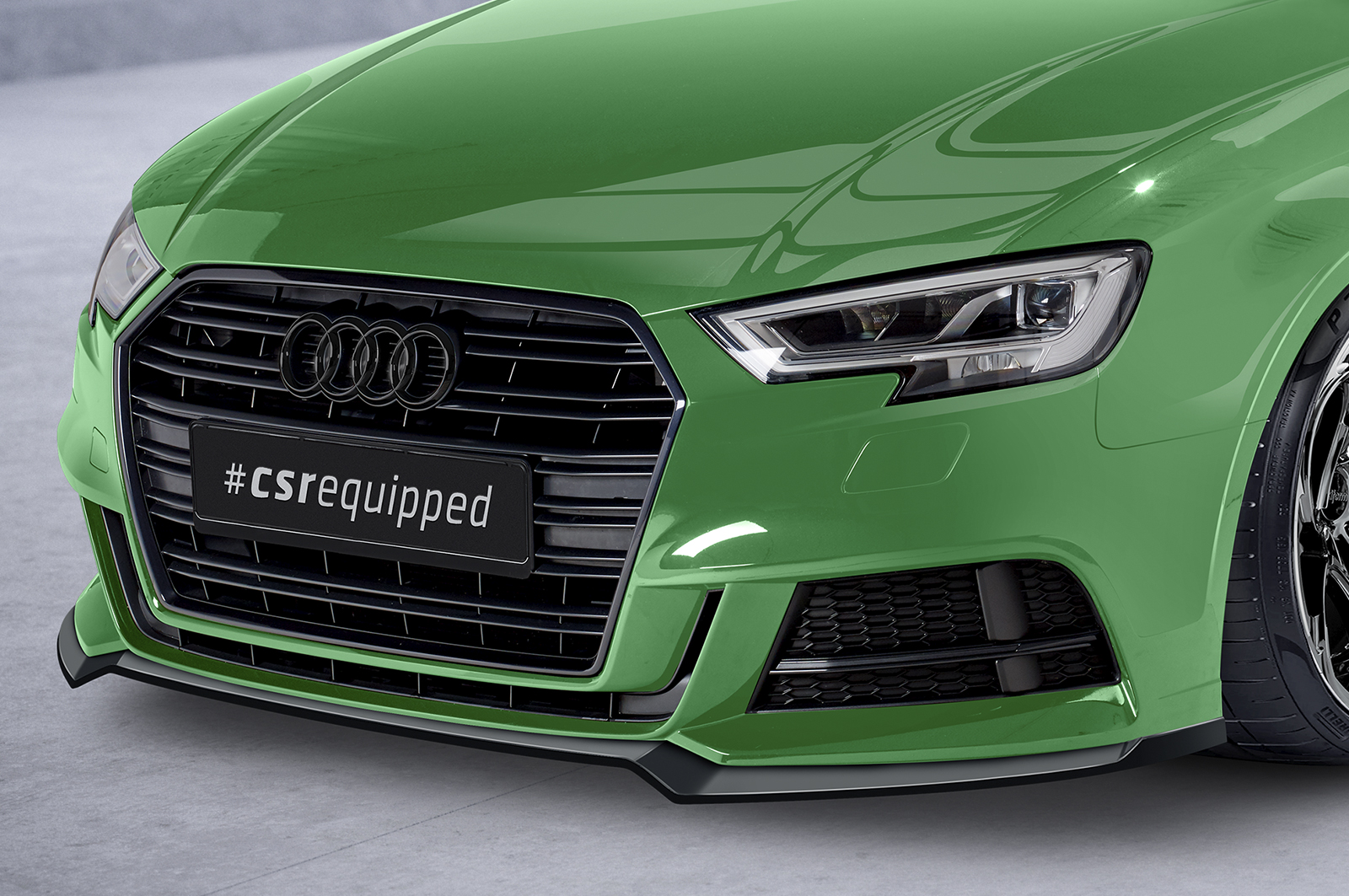 Lame de parechoc avant pour Audi S3 8V berline et cabriolet (facelift) (2016-2020) - Fabriqué en ABS (6 finitions au choix)