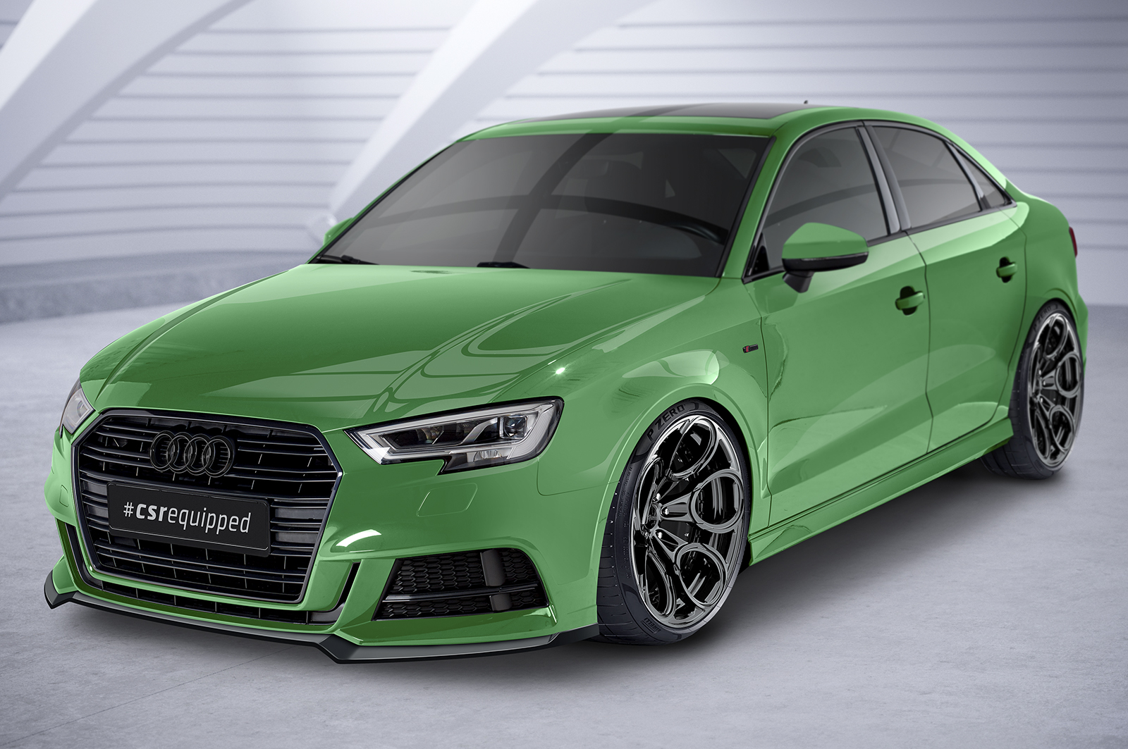 Lame de parechoc avant pour Audi S3 8V berline et cabriolet (facelift) (2016-2020) - Fabriqué en ABS (6 finitions au choix)