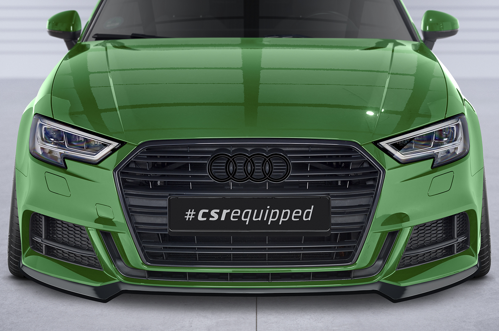 Lame de parechoc avant pour Audi S3 8V berline et cabriolet (facelift) (2016-2020) - Fabriqué en ABS (6 finitions au choix)