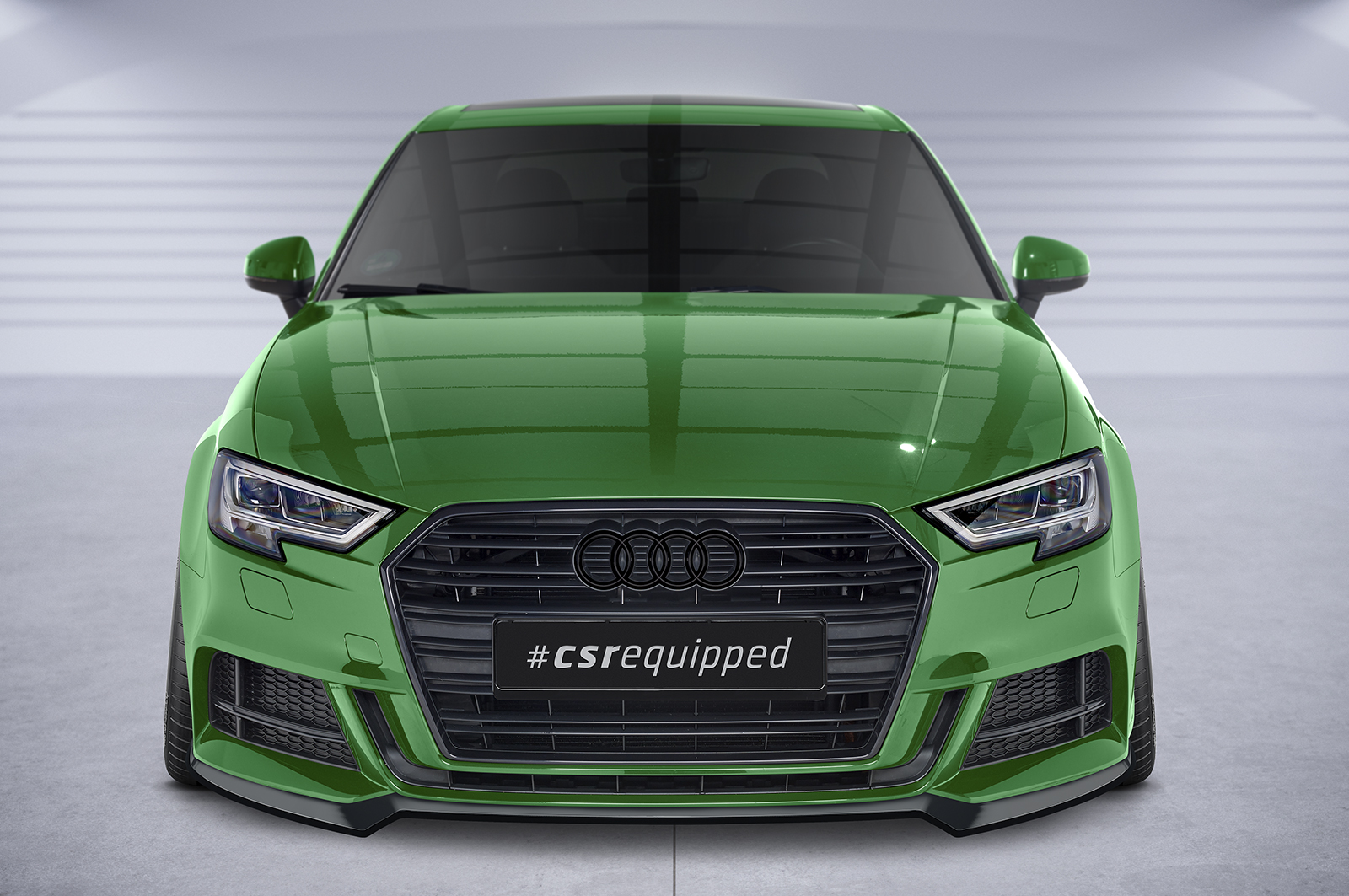 Lame de parechoc avant pour Audi S3 8V berline et cabriolet (facelift) (2016-2020) - Fabriqué en ABS (6 finitions au choix)
