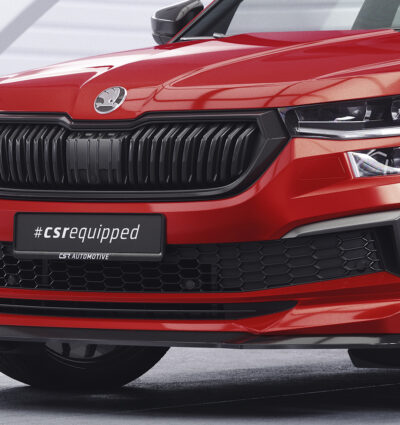 Lame de parechoc avant pour Skoda Kodiaq Sportline / L&K / RS (facelift) (depuis 2021) - Fabriqué en ABS (6 finitions au choix)