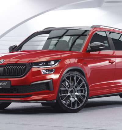 Lame de parechoc avant pour Skoda Kodiaq Sportline / L&K / RS (facelift) (depuis 2021) - Fabriqué en ABS (6 finitions au choix)
