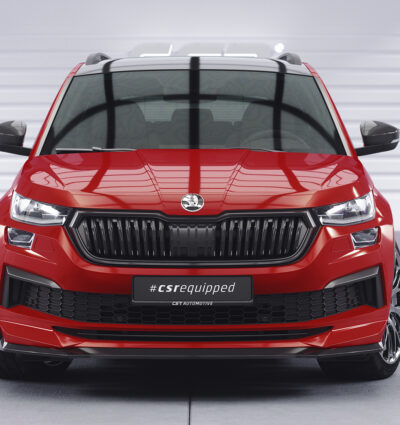 Lame de parechoc avant pour Skoda Kodiaq Sportline / L&K / RS (facelift) (depuis 2021) - Fabriqué en ABS (6 finitions au choix)