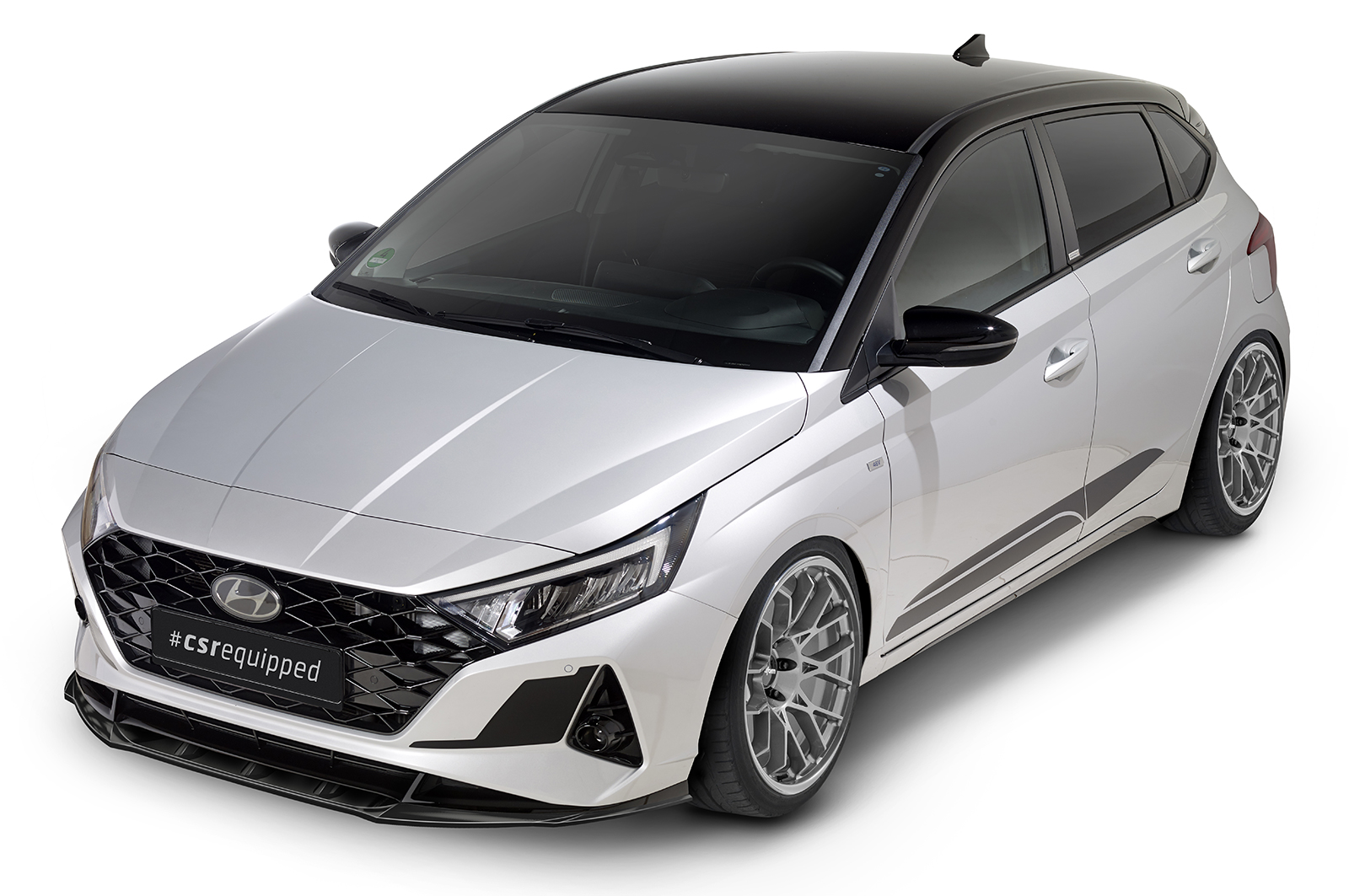 Lame de parechoc avant pour Hyundai I20 (BC3) toutes carrosseries (depuis 2020) - Fabriqué en ABS (6 finitions au choix)