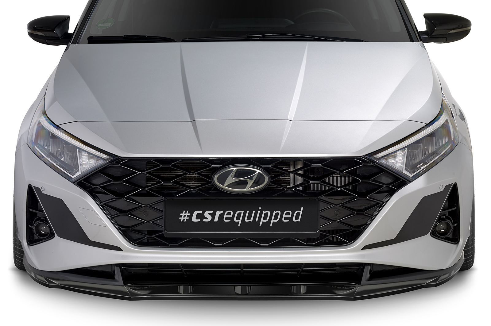 Lame de parechoc avant pour Hyundai I20 (BC3) toutes carrosseries (depuis 2020) - Fabriqué en ABS (6 finitions au choix)