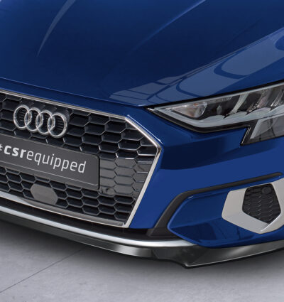 Lame de parechoc avant pour Audi A3 8Y berline (finition de base et Advanced) (depuis 2020) - Fabriqué en ABS (6 finitions au choix)
