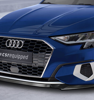 Lame de parechoc avant pour Audi A3 8Y berline (finition de base et Advanced) (depuis 2020) - Fabriqué en ABS (6 finitions au choix)