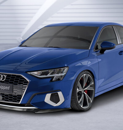 Lame de parechoc avant pour Audi A3 8Y berline (finition de base et Advanced) (depuis 2020) - Fabriqué en ABS (6 finitions au choix)