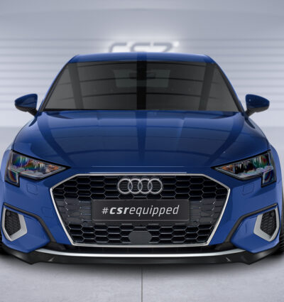 Lame de parechoc avant pour Audi A3 8Y berline (finition de base et Advanced) (depuis 2020) - Fabriqué en ABS (6 finitions au choix)
