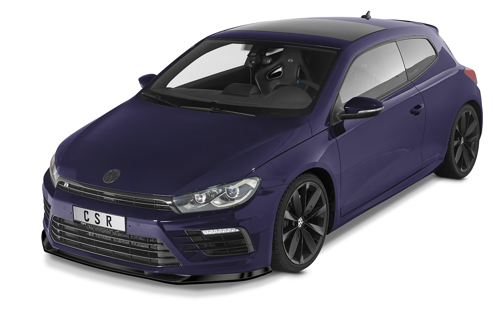 Lame de parechoc avant pour VW Scirocco 3 (Typ 13) R (facelift) (2014-2017) - Fabriqué en ABS (6 finitions au choix)