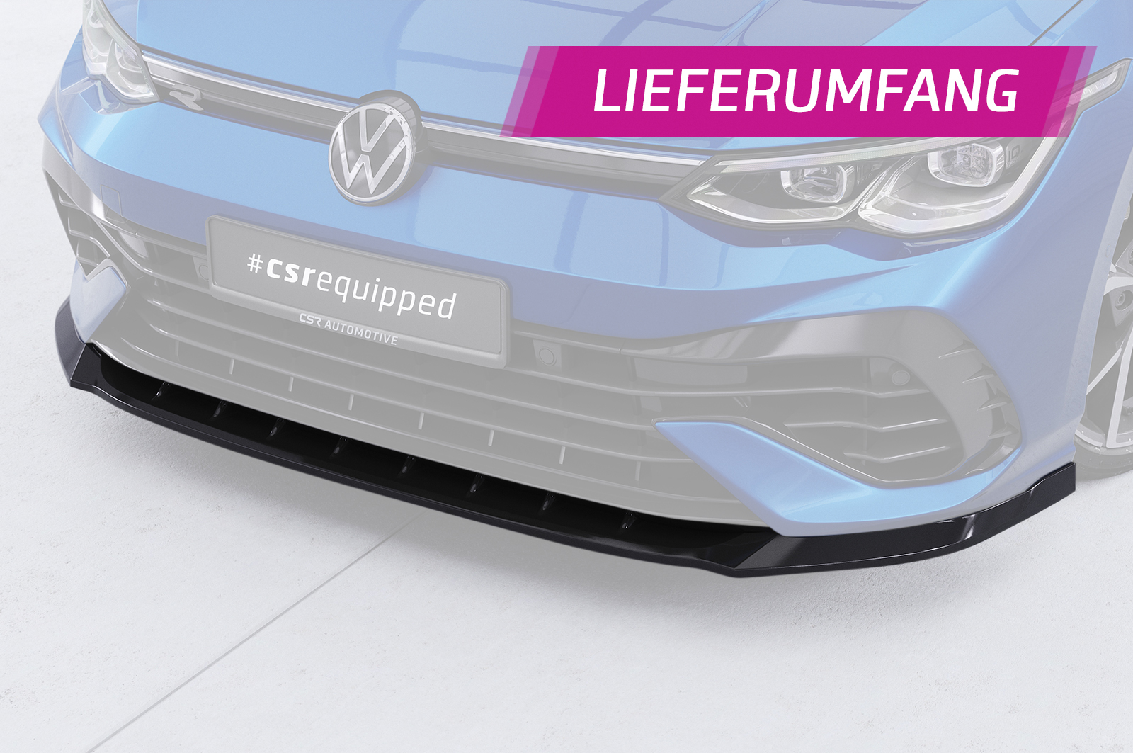 Lame de parechoc avant pour VW Golf 8 (Typ CD) R (depuis 2020) - Fabriqué en ABS (6 finitions au choix)