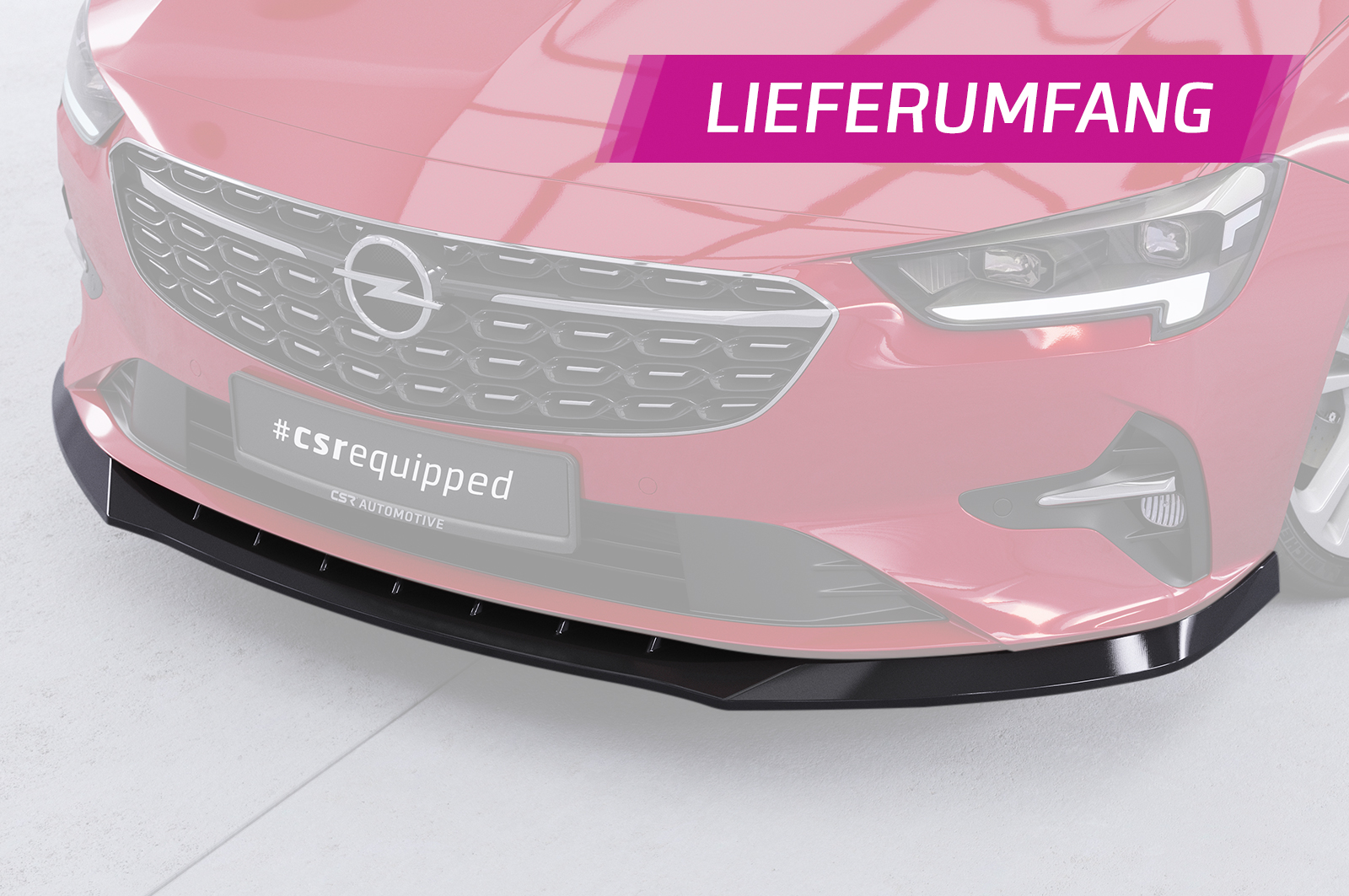 Lame de parechoc avant pour Opel Insignia B toutes carrosseries (facelift) (depuis 2020) - Fabriqué en ABS (6 finitions au choix)