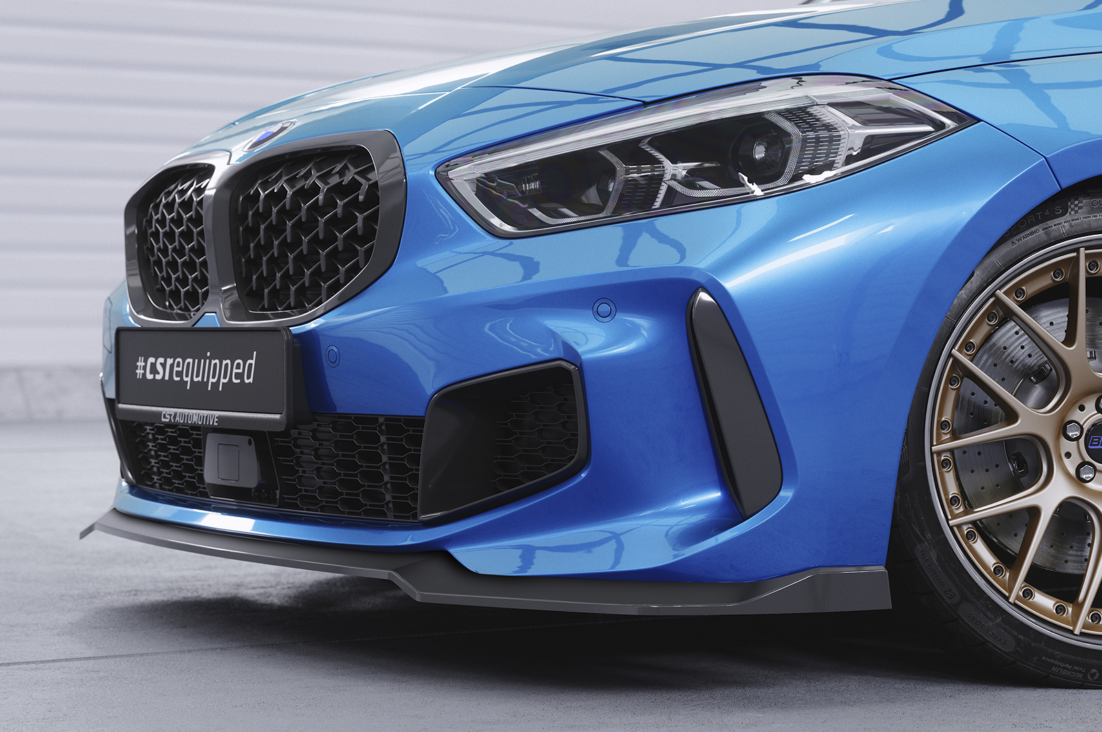Lame de parechoc avant pour BMW Série 1 F40 Pack M (depuis 2019) - Fabriqué en ABS (6 finitions au choix)