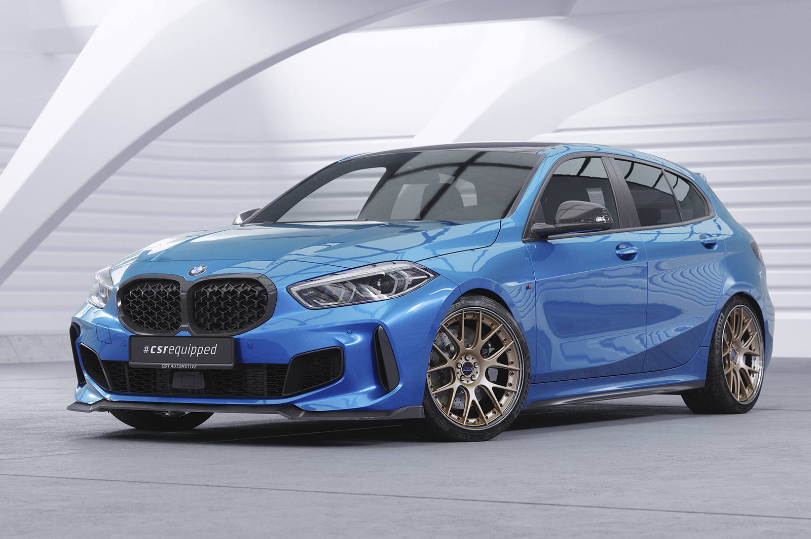 Lame de parechoc avant pour BMW Série 1 F40 Pack M (depuis 2019) - Fabriqué en ABS (6 finitions au choix)