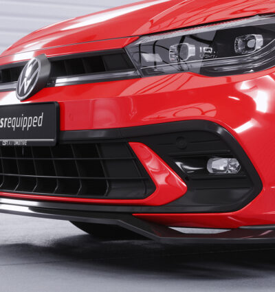 Lame de parechoc avant pour VW Polo VI 2G (Typ AW) GTI / R-Line (facelift) (depuis 2021) - Fabriqué en ABS (6 finitions au choix)