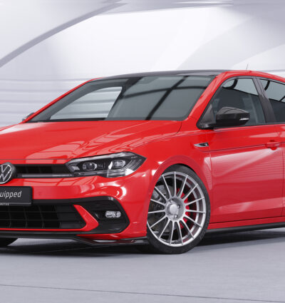 Lame de parechoc avant pour VW Polo VI 2G (Typ AW) GTI / R-Line (facelift) (depuis 2021) - Fabriqué en ABS (6 finitions au choix)