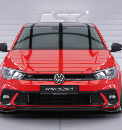 Lame de parechoc avant pour VW Polo VI 2G (Typ AW) GTI / R-Line (facelift) (depuis 2021) - Fabriqué en ABS (6 finitions au choix)