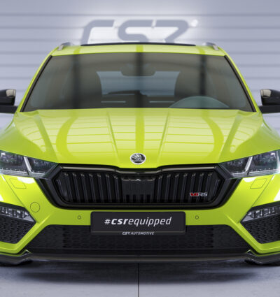 Lame de parechoc avant pour Skoda Octavia IV RS / RS Plus (depuis 2020) - Fabriqué en ABS (6 finitions au choix)