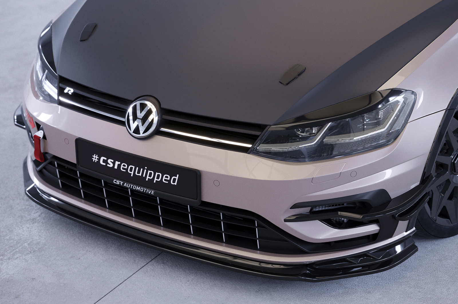 Lame de parechoc avant pour VW Golf 7 (Typ AU) R (facelift) (2017-2021) - Fabriqué en ABS (6 finitions au choix)