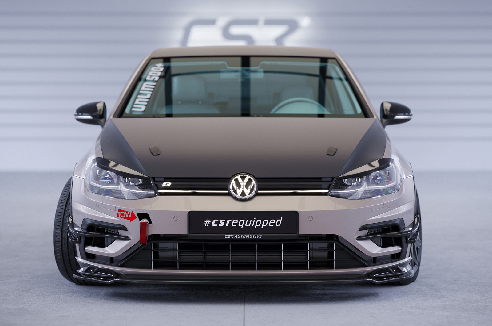 Lame de parechoc avant pour VW Golf 7 (Typ AU) R (facelift) (2017-2021) - Fabriqué en ABS (6 finitions au choix)