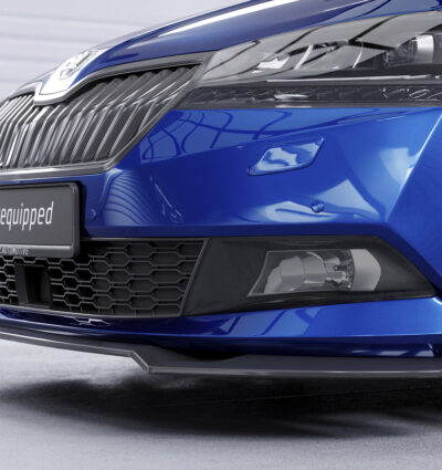 Lame de parechoc avant pour Skoda Fabia 3 (Typ NJ) toutes carrosseries (facelift) (2019-2021) - Fabriqué en ABS (6 finitions au choix)