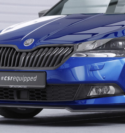 Lame de parechoc avant pour Skoda Fabia 3 (Typ NJ) toutes carrosseries (facelift) (2019-2021) - Fabriqué en ABS (6 finitions au choix)