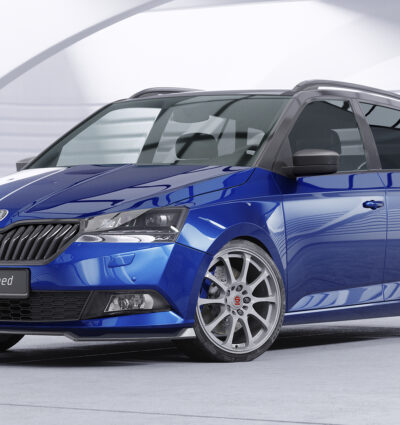 Lame de parechoc avant pour Skoda Fabia 3 (Typ NJ) toutes carrosseries (facelift) (2019-2021) - Fabriqué en ABS (6 finitions au choix)