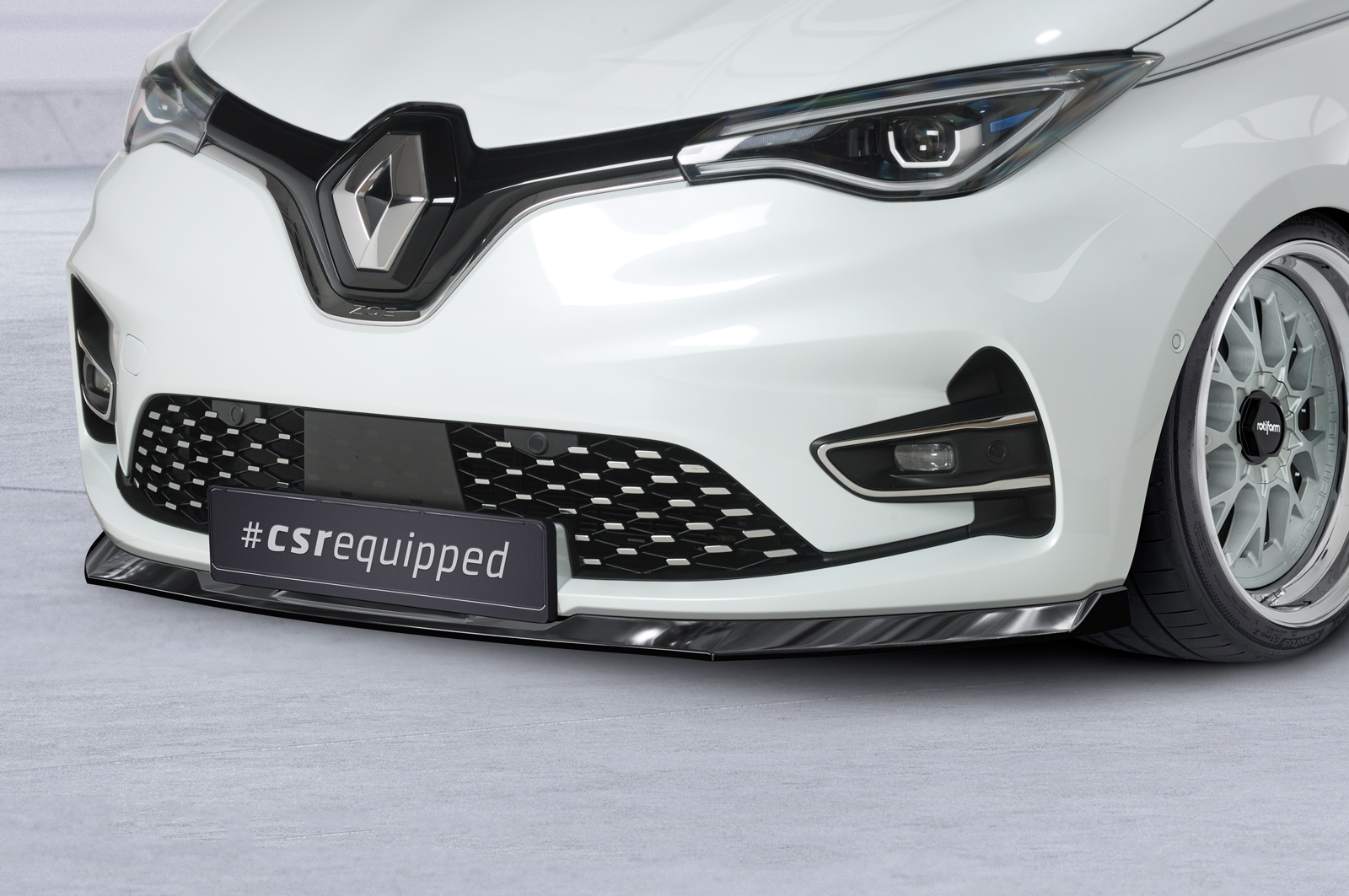 Lame de parechoc avant pour Renault Zoe toutes carrosseries (facelift) (depuis 2019) - Fabriqué en ABS (6 finitions au choix)