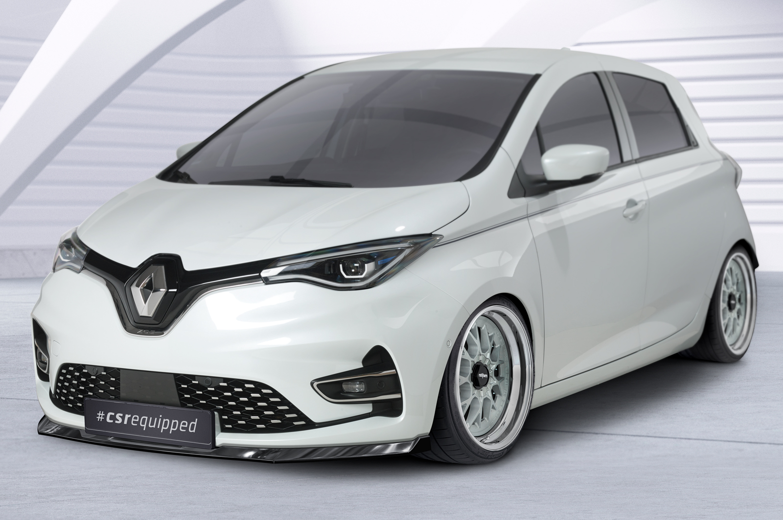 Lame de parechoc avant pour Renault Zoe toutes carrosseries (facelift) (depuis 2019) - Fabriqué en ABS (6 finitions au choix)