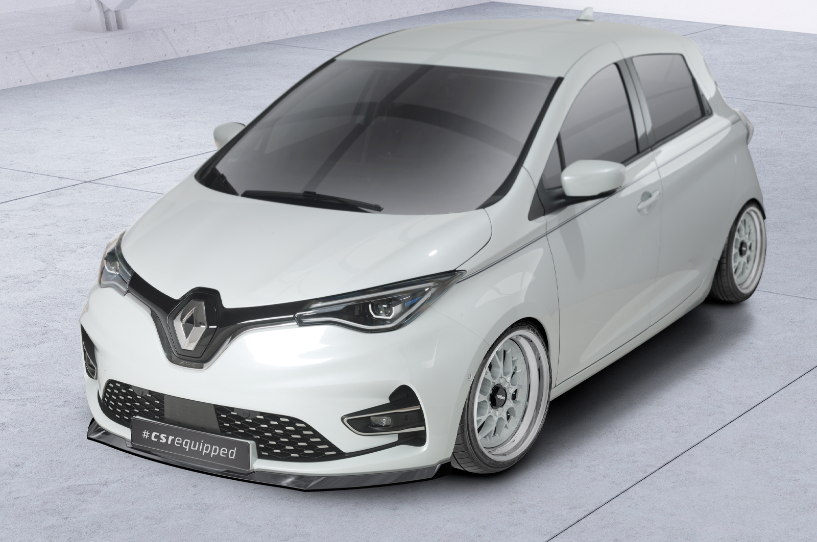 Lame de parechoc avant pour Renault Zoe toutes carrosseries (facelift) (depuis 2019) - Fabriqué en ABS (6 finitions au choix)