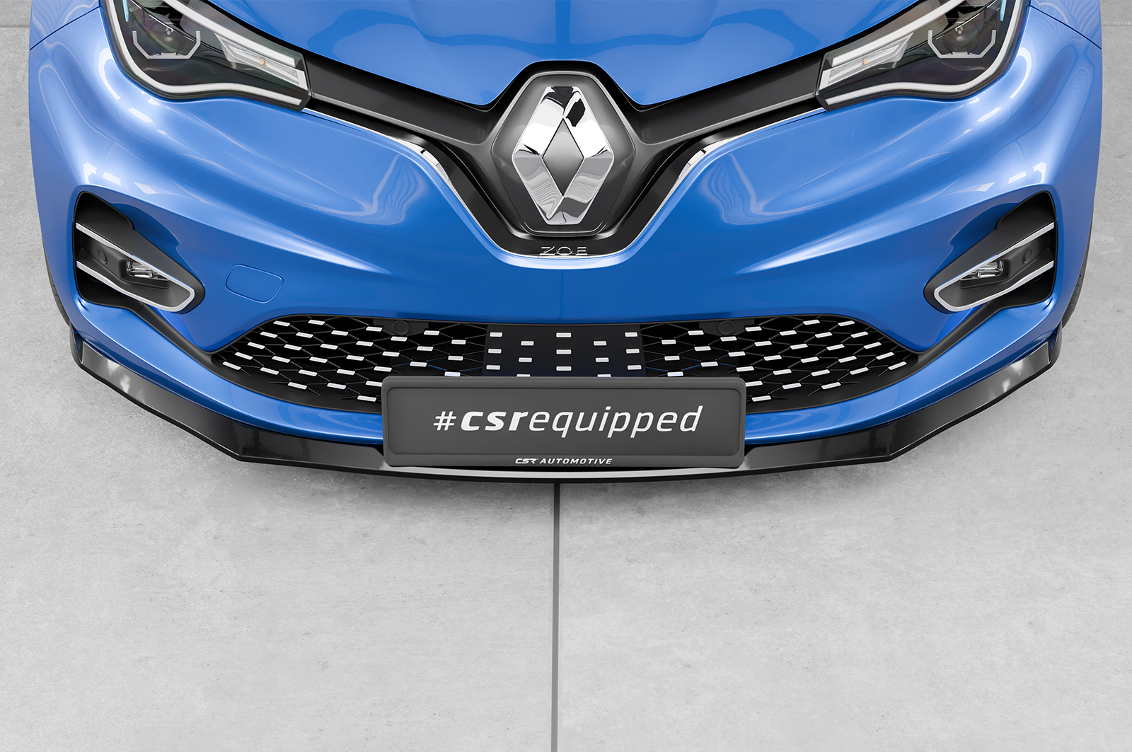 Lame de parechoc avant pour Renault Zoe toutes carrosseries (facelift) (depuis 2019) - Fabriqué en ABS (6 finitions au choix)