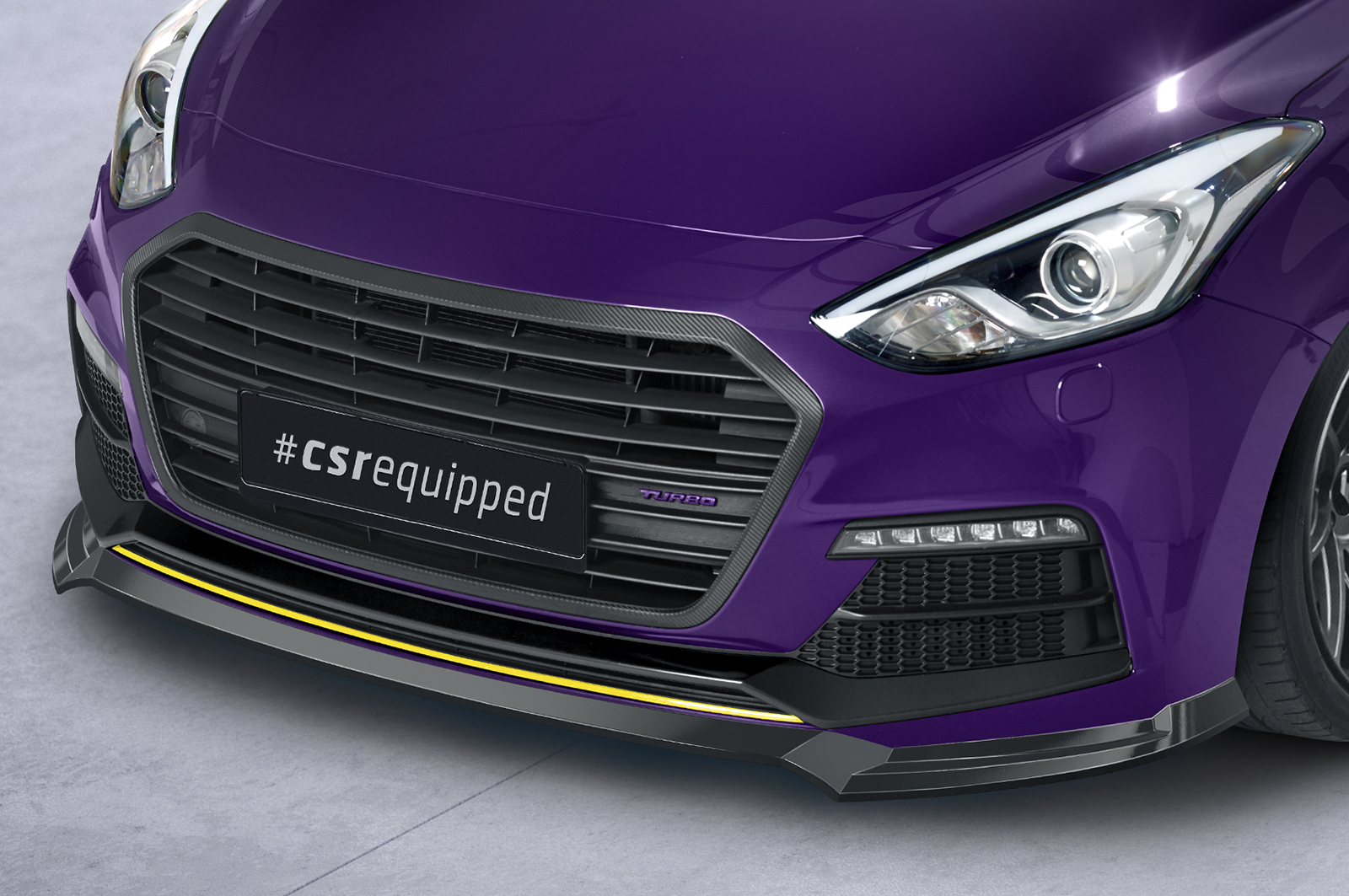 Lame de parechoc avant pour Hyundai I30 (GD) Turbo (depuis 03/2015) - Fabriqué en ABS (6 finitions au choix)