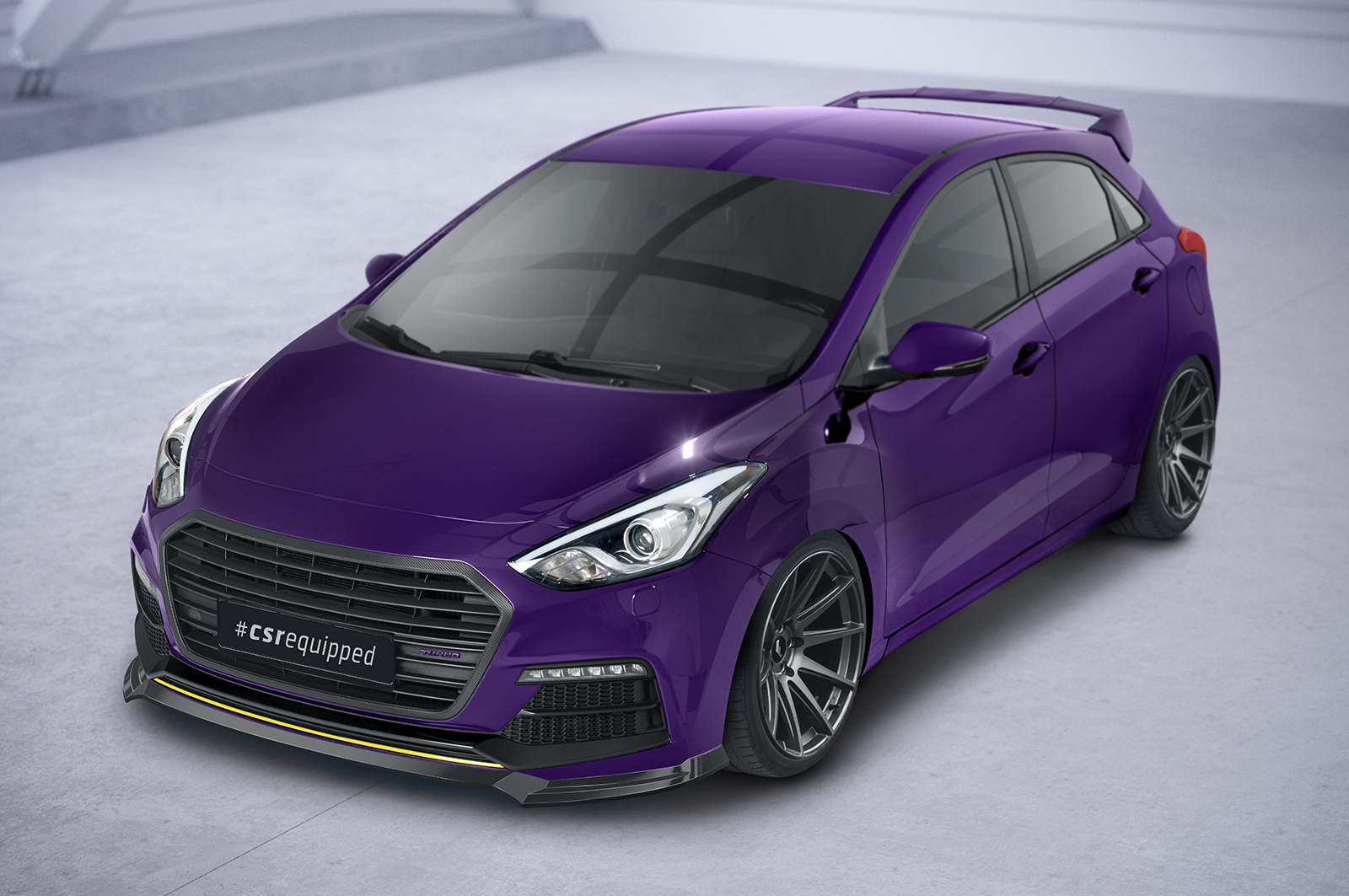 Lame de parechoc avant pour Hyundai I30 (GD) Turbo (depuis 03/2015) - Fabriqué en ABS (6 finitions au choix)